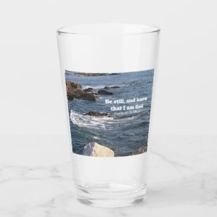 Psalm 46:10 Be Still Photo of Ocean Christian Glass
