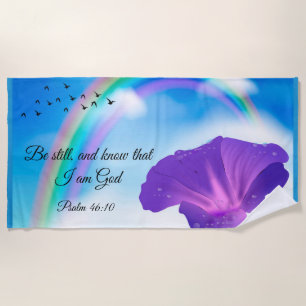 Psalm 46:10 beach towel