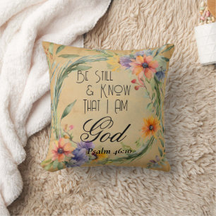 Psalm 46:10 Bible Verse Cushion