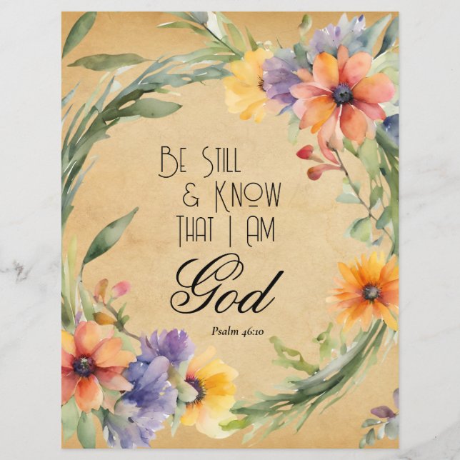 Psalm 46:10 Bible Verse Flyer (Front)