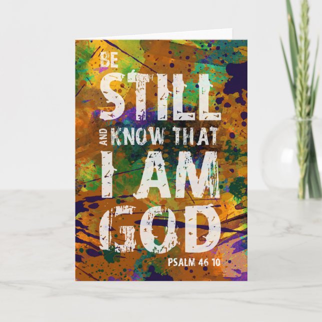 Psalm 46:10 Bible Verse Greeting Card (Front)