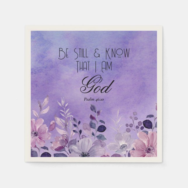 Psalm 46:10 Bible Verse Napkin (Front)