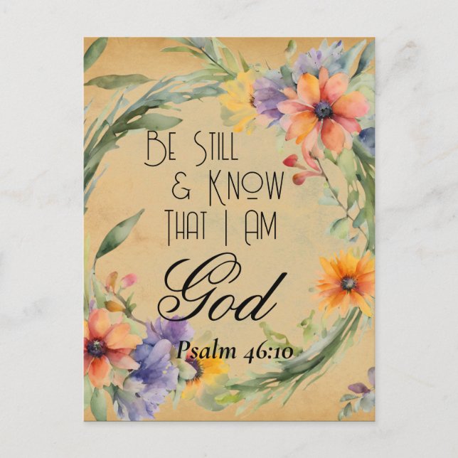 Psalm 46:10 Bible Verse Postcard (Front)