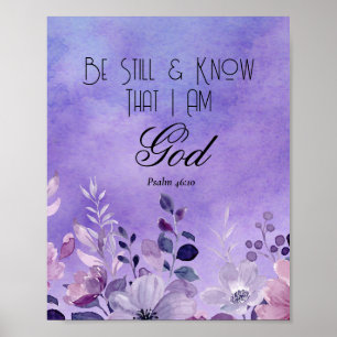 Psalm 46:10 Bible Verse Poster