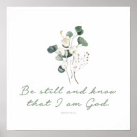 Psalm 46:10, Bible Verse Print, Be Still