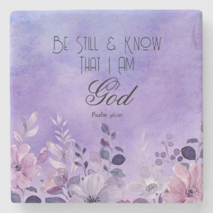Psalm 46:10 Bible Verse Stone Coaster