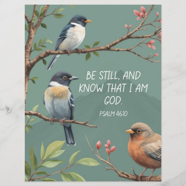 Psalm 46:10 Christian Bible Verse Image  Flyer (Front)