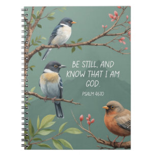 Psalm 46:10 Christian Bible Verse Image  Notebook