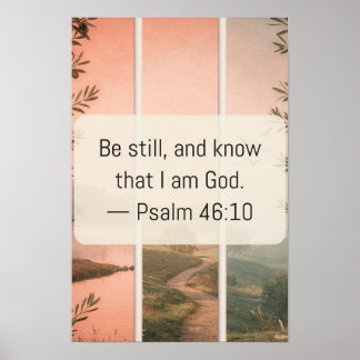 Psalm 46 10 Christian Faith Text Art Art Print