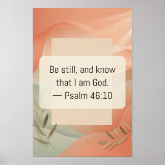 Psalm 46 10 Christian Faith Text Art Art Print