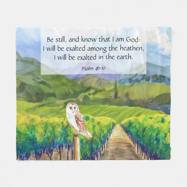 Psalm 46:10   fleece blanket (Front (Horizontal))