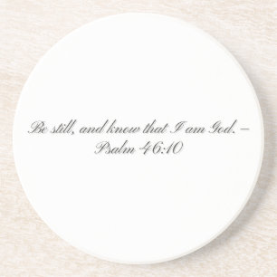 Psalm 46:10, Gift Sandstone Coaster