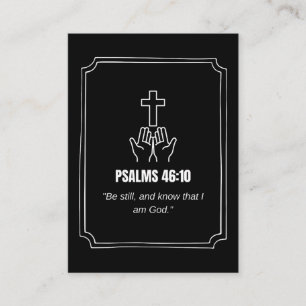 Psalm 46:10 KJV Bible Verse Scripture Minimalist Business Card