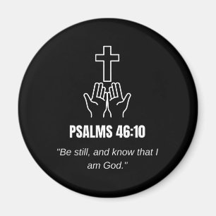 Psalm 46:10 KJV Bible Verse Scripture Minimalist Magnet