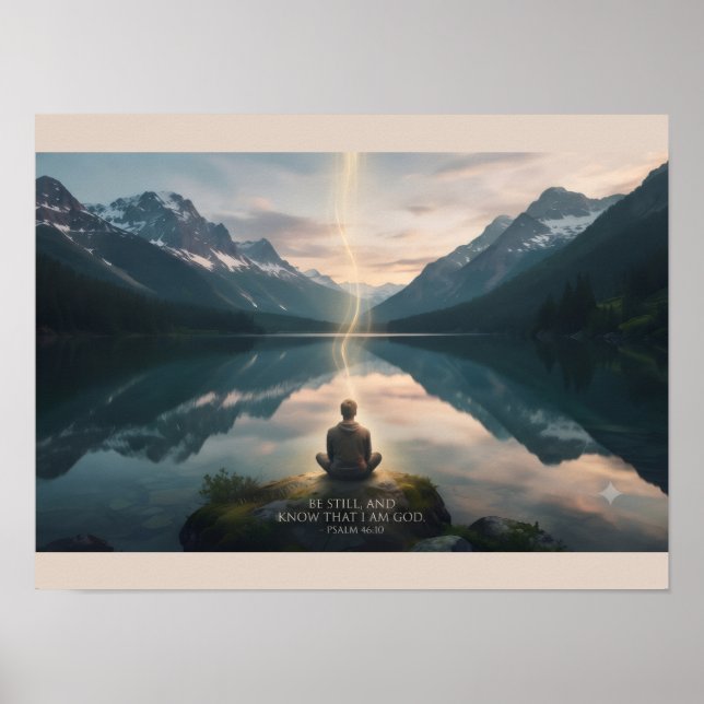 Psalm 46:10 KJV Scripture Poster | Christian Art (Front)