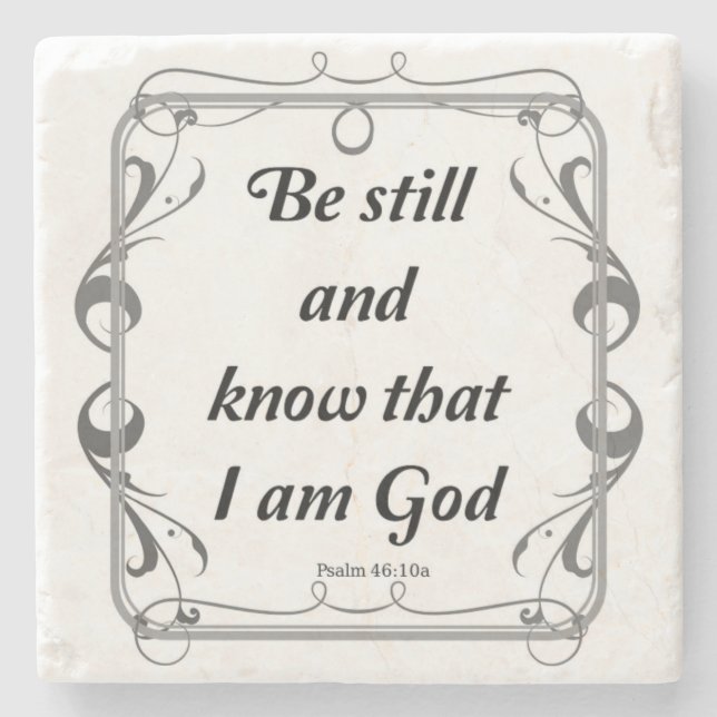 PSALM 46-10 STONE COASTER (Front)