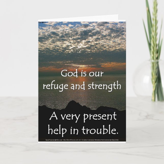 Psalm 46:1 - Beautiful Sunrise over Lake Michigan Card (Front)