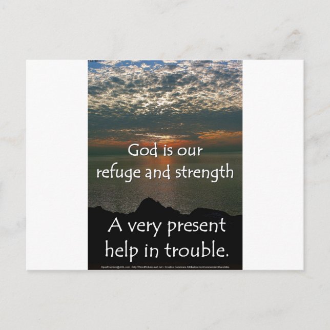 Psalm 46:1 - Beautiful Sunrise over Lake Michigan Postcard (Front)