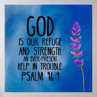 Psalm 46:1 Christian Bible Verse Art