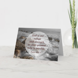 Psalm 46:1 God Is Our Refuge and Strength Card