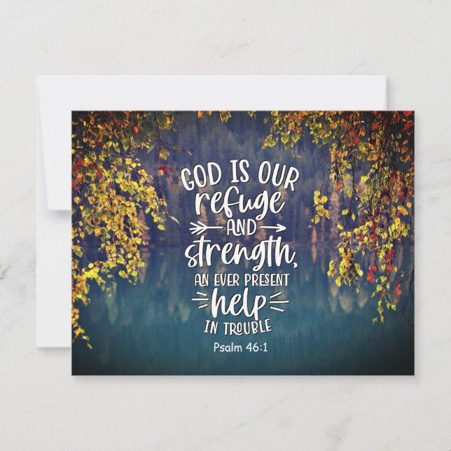 Psalm 46:1 God is our Refuge and Strength Flat Card (Front)