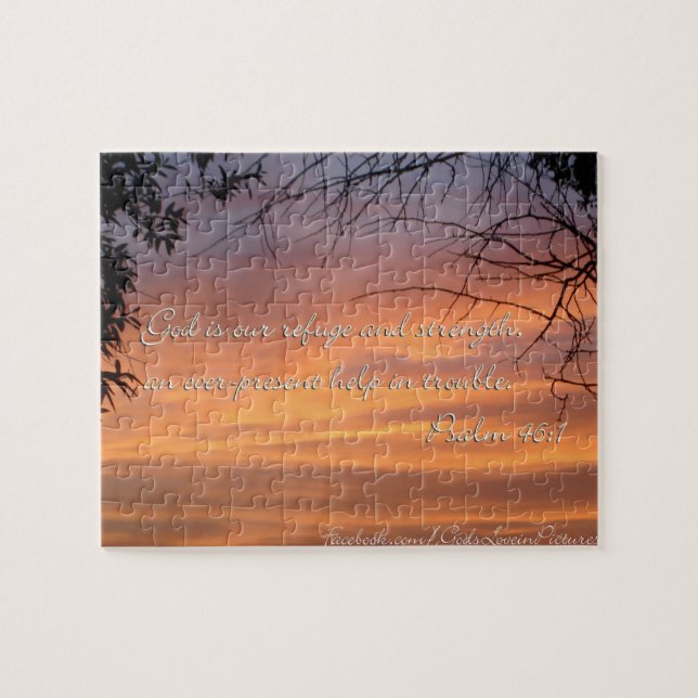 Psalm 46:1 God is our refuge & strength... Jigsaw Puzzle (Horizontal)