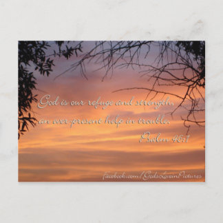 Psalm 46:1 God is our refuge & strength... Postcard