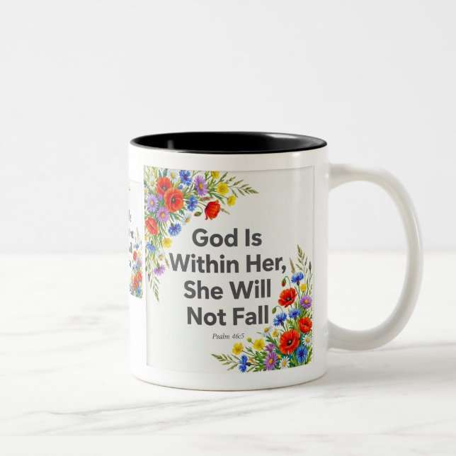 Psalm 46:5 GOD Is Within Her Christian  Mug (Right)