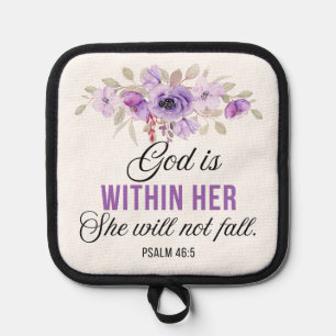 Psalm 46:5 God is within her Scripture Flower Pot Holder