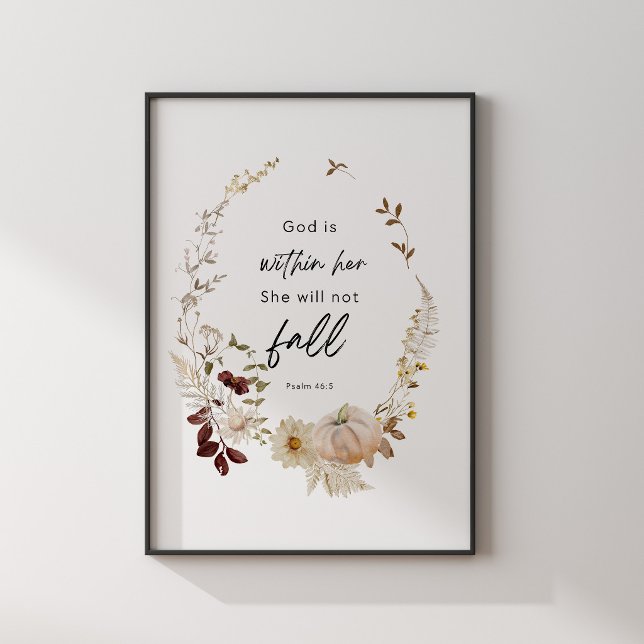 Psalm 46:5 Scripture Poster – God Is Within Her (Creator Uploaded)