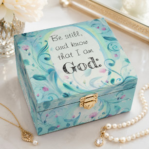 Psalm 46 Be Still Pink Floral Tissue Paper