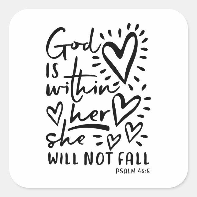 Psalm 46 Bible Verse Sticker (Front)