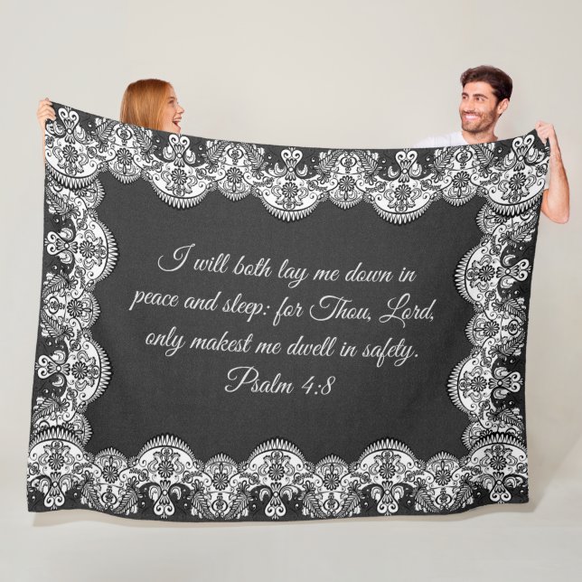 Psalm 4:8 fleece blanket (In Situ)
