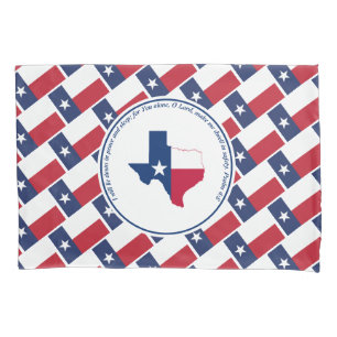 PSALM 4:8 Scripture Customised TEXAS FLAG Pillowcase