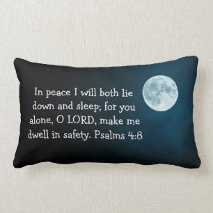 Psalm 4:8 Throw Pillow