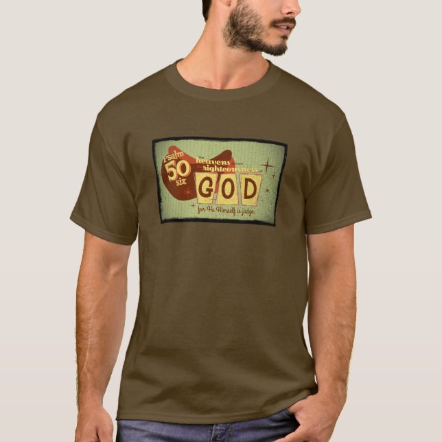 Psalm 50 Retro Wallpaper T-Shirt (Front)