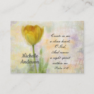 Psalm 51:10 Create in me a clean heart O God Business Card