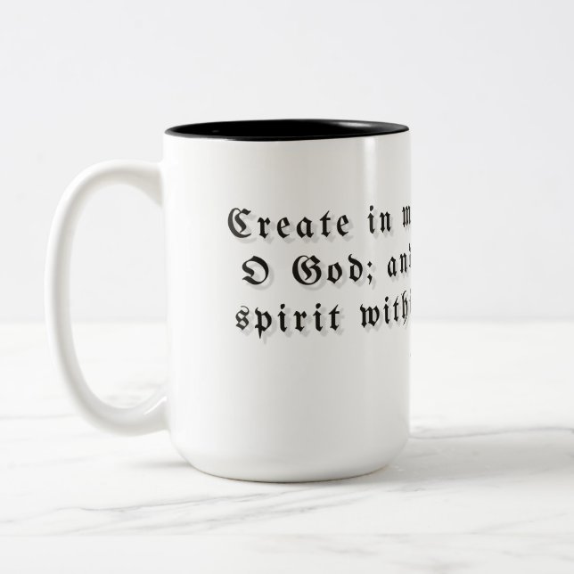 Psalm 51:10 Gift Mug (Left)