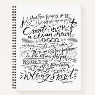 Psalm 51 Spiral Notebook