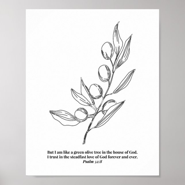 Psalm 52:8 poster (Front)