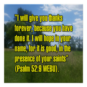 Psalm 52:9 WEBU Poster