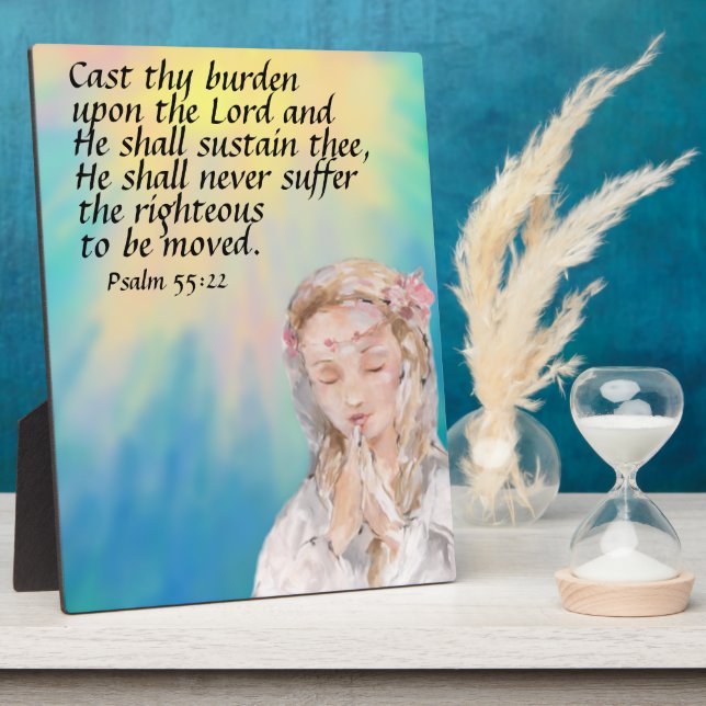 Psalm 55:22   plaque (Side)