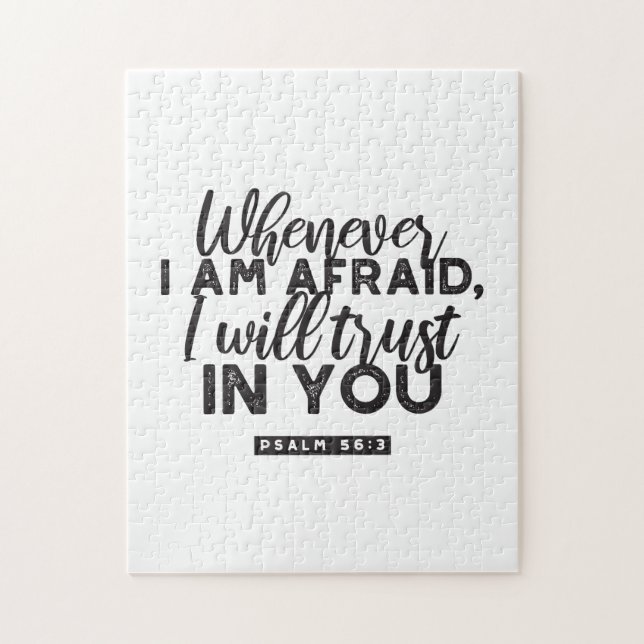 Psalm 56:3 Bible Verse Art "I Will Trust in You" Jigsaw Puzzle (Vertical)
