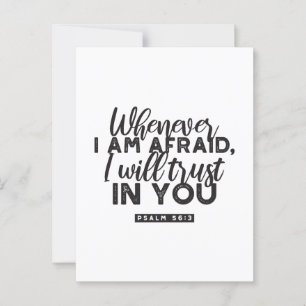 Psalm 56:3 Bible Verse Art "I Will Trust in You" Postcard
