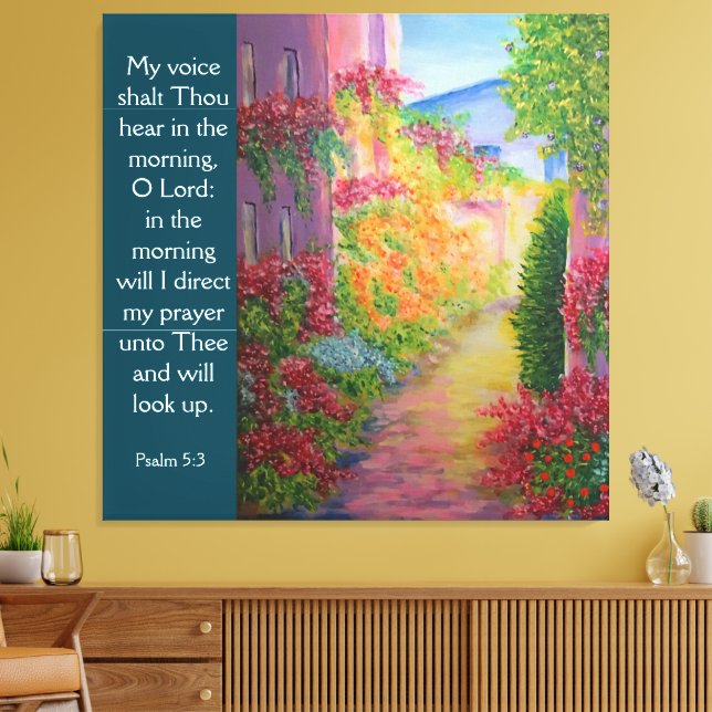Psalm 5:3 canvas print (Insitu(LivingRoom))