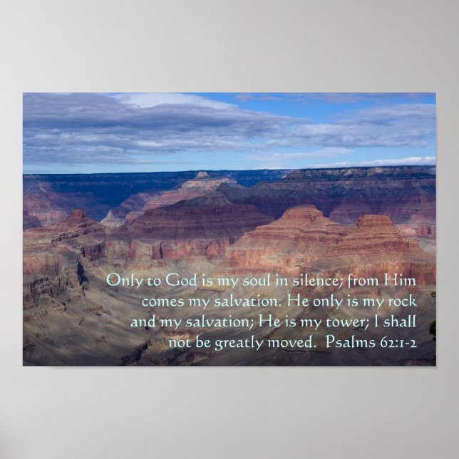 Psalm 62:1-2 Poster (Front)