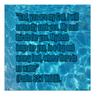 Psalm 63:1 WEBU Poster