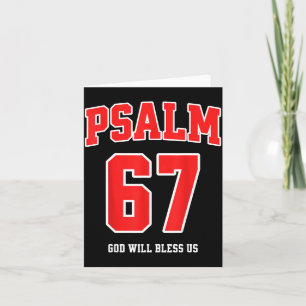 Psalm 67 God Will Bless Us Varsity Number 67 Card