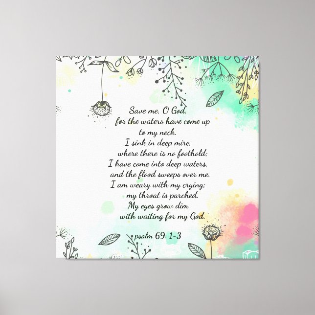 Psalm 69 canvas print (Front)