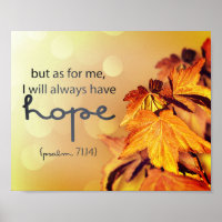 Psalm 71:14 I will always have HOPE Maple Leaves